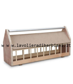 MANGIATOIA IN LEGNO CON RULLO IN METALLO (60 cm) cod.