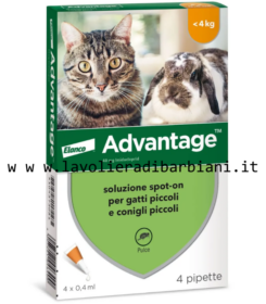 ADVANTIX SPOT-ON PER GATTI SOTTO 4 kg (4 PIPETTE) cod. 60265