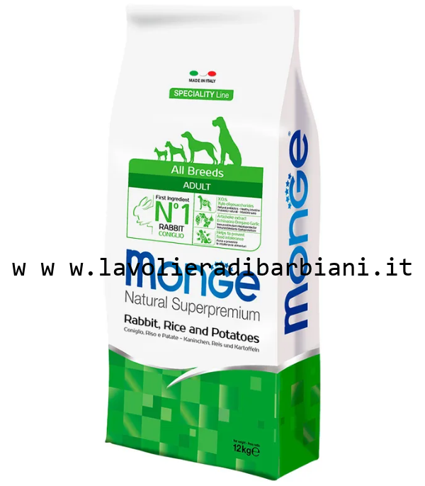 ADULT - CONIGLIO CON RISO E PATATE (12 kg) cod. 60627